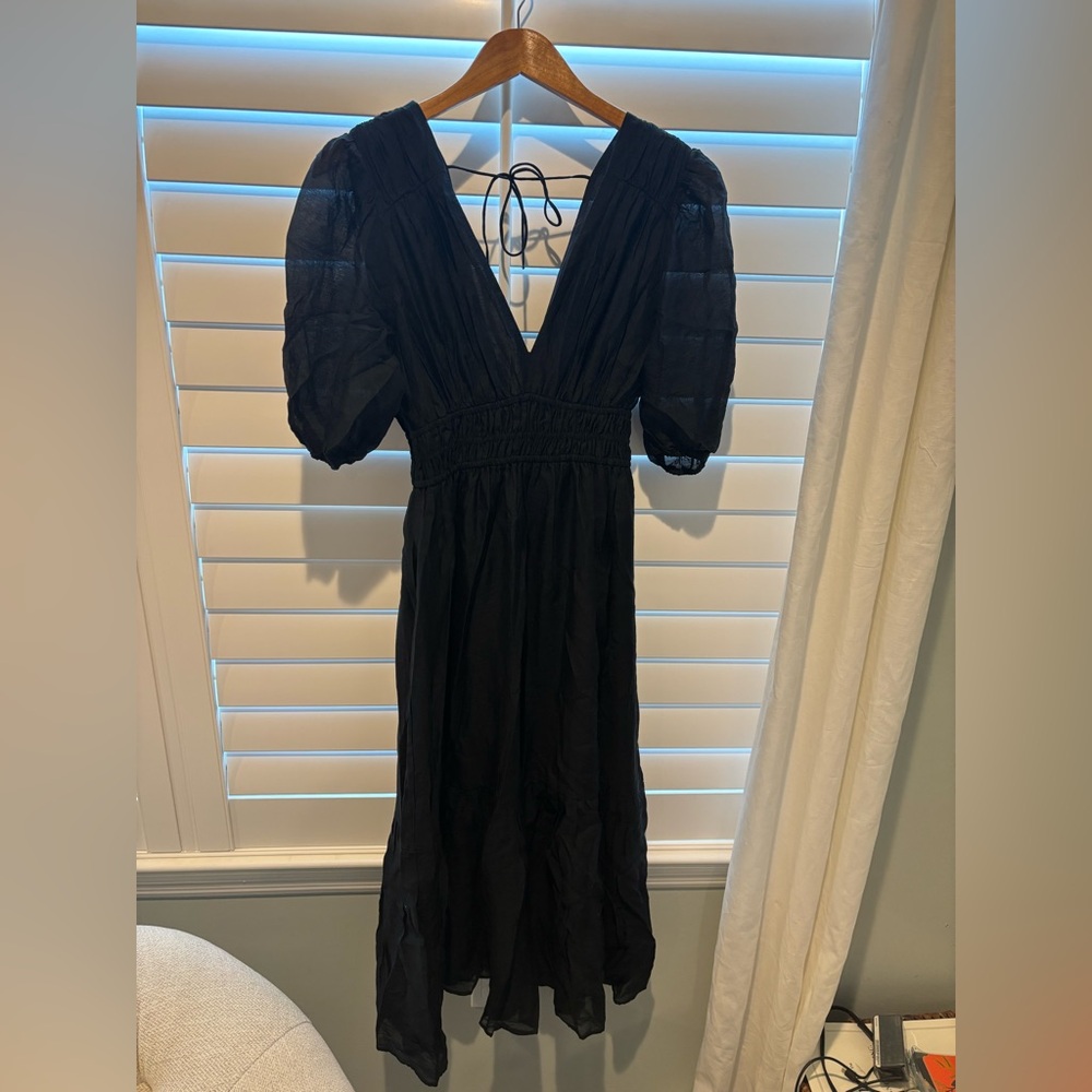 Abercrombie & Fitch Black Ruffled Tie back Sundress size small